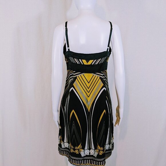 Ted Baker Y2K Style Dress Black and Gold 100% Silk Size 3 (US 8) - Picture 2 of 5